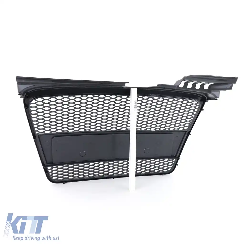 Grilă cu fagure neagră potrivită pentru Audi A4 B7 04-07 + Cabriolet-image-6257762