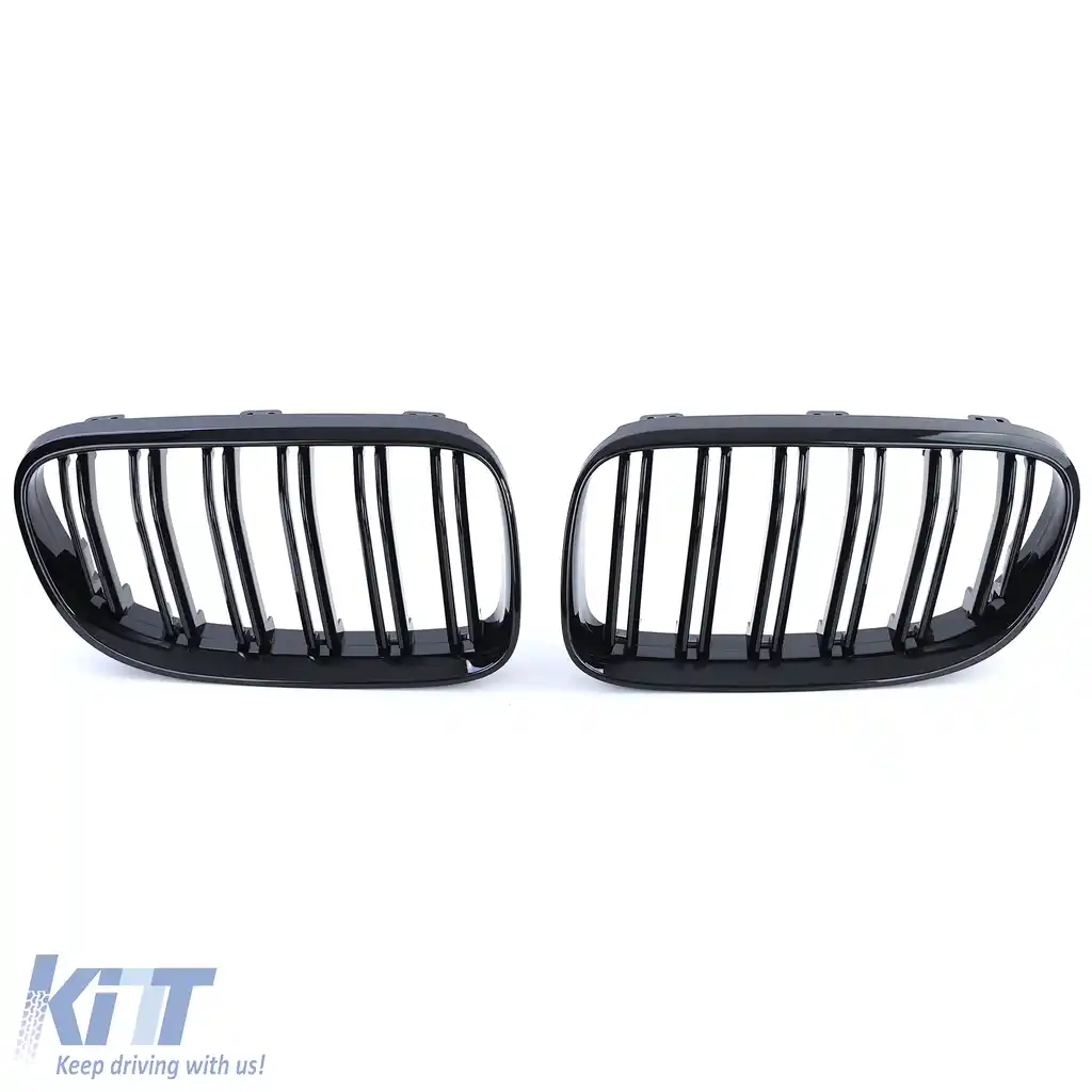 Grilă cu fante duble pentru performanță, negru lucios, potrivită pentru BMW Seria 3 E92 E93 2010-2013-image-6203170