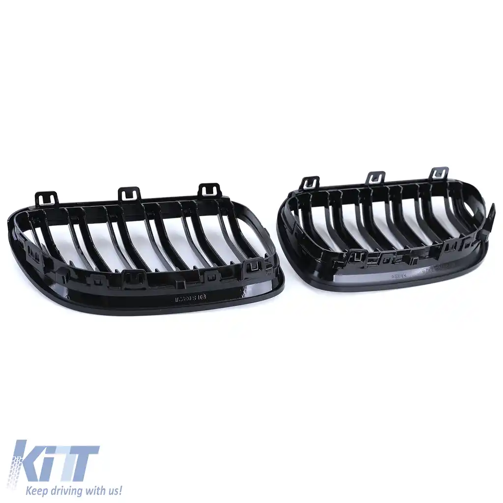 Grilă cu fante duble pentru performanță, negru lucios, potrivită pentru BMW Seria 3 E92 E93 2010-2013-image-6203172