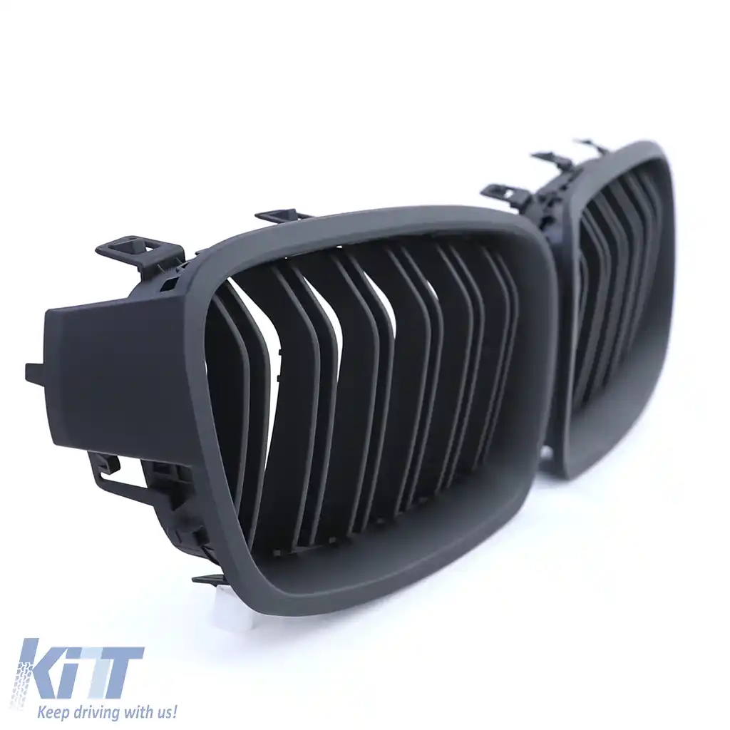 Grilă cu fante duble pentru performanță, neagră lucioasă, potrivită pentru BMW Seria 3 F30 F31 2011-2019-image-6206428