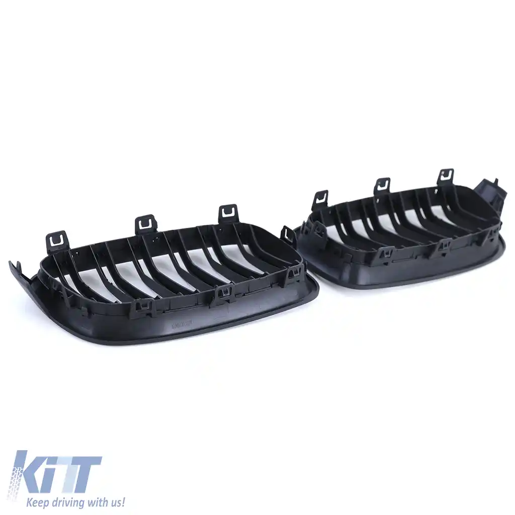 Grilă cu fante duble pentru performanță, neagră lucioasă, potrivită pentru BMW Seria 3 F30 F31 2011-2019-image-6206431