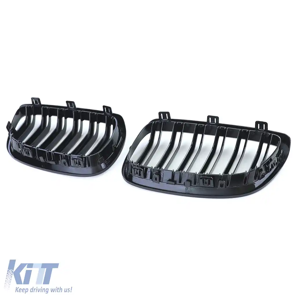 Grilă cu fante duble tip rinichi Performance negru lucios, potrivită pentru BMW Seria 3 E92 E93 2006-2010-image-6196980