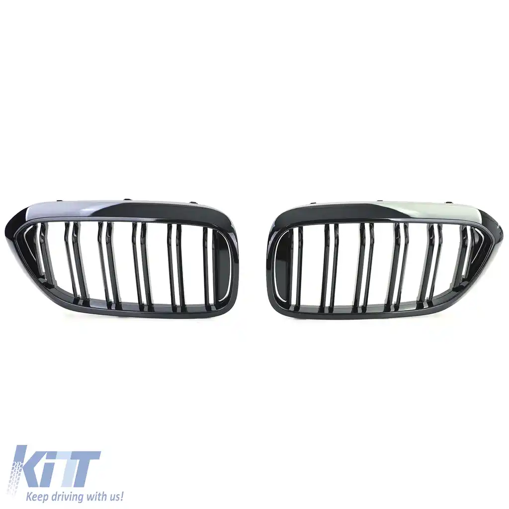 Grilă cu fante duble tip rinichi Performance negru lucios, potrivită pentru BMW Seria 5 G30 G31 2017-2020-image-6200964