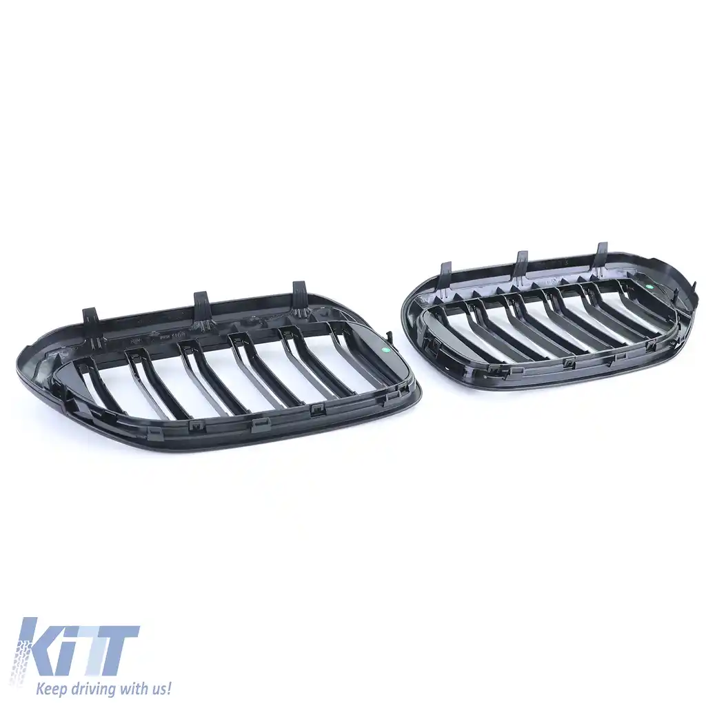 Grilă cu fante duble tip rinichi Performance negru lucios, potrivită pentru BMW Seria 5 G30 G31 2017-2020-image-6200965