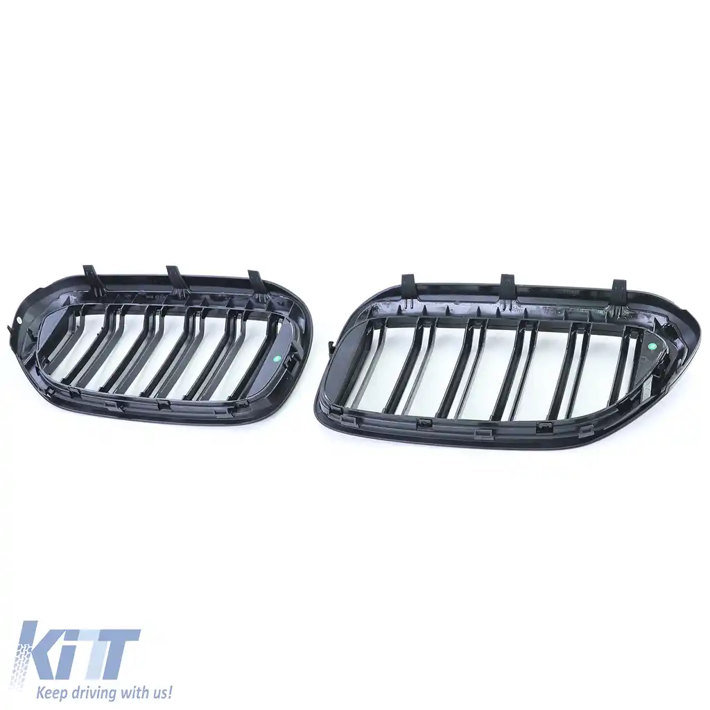 Grilă cu fante duble tip rinichi Performance negru lucios, potrivită pentru BMW Seria 5 G30 G31 2017-2020-image-6200966