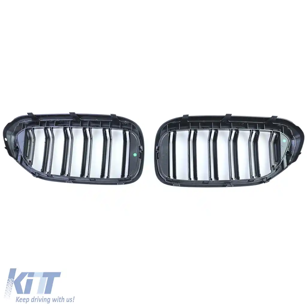Grilă cu fante duble tip rinichi Performance negru lucios, potrivită pentru BMW Seria 5 G30 G31 2017-2020-image-6200967