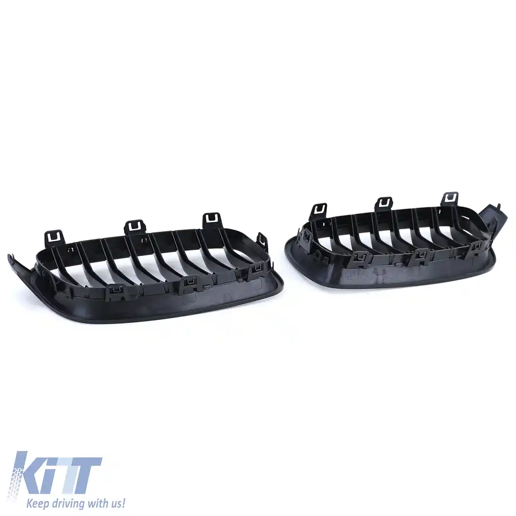 Grilă cu lame duble tip rinichi, performanță, negru lucios, potrivită pentru BMW Seria 3 F30 F31 2011-2019-image-6192857