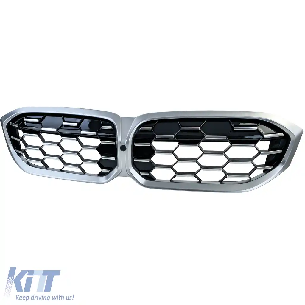 Grilă de performanță cu fagure crom negru, potrivită pentru BMW Seria 3 G20 G21 LCI din 2022-image-6210519