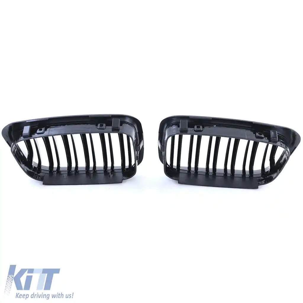 Grilă de performanță cu fante duble lucioasă, potrivită pentru BMW Seria 3 E46 Sedan Touring 98-01-image-6202353