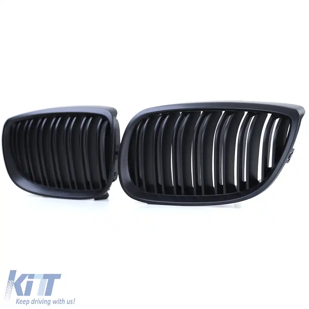 Grilă de performanță cu fante duble neagră, potrivită pentru BMW Seria 3 E92 E93 2005-2010-image-6192345