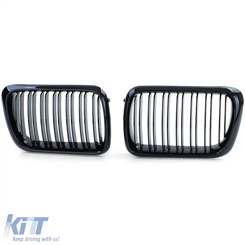 Grilă de performanță sport cu dublu fante lucios, potrivită pentru BMW Seria 3 E36 96-99-image-6197698