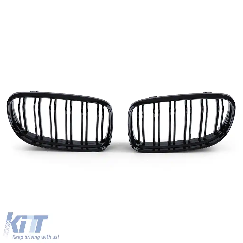Grilă de performanță sport cu dublu fante, lucioasă, potrivită pentru BMW Seria 3 E90 E91 08-12-image-6205367