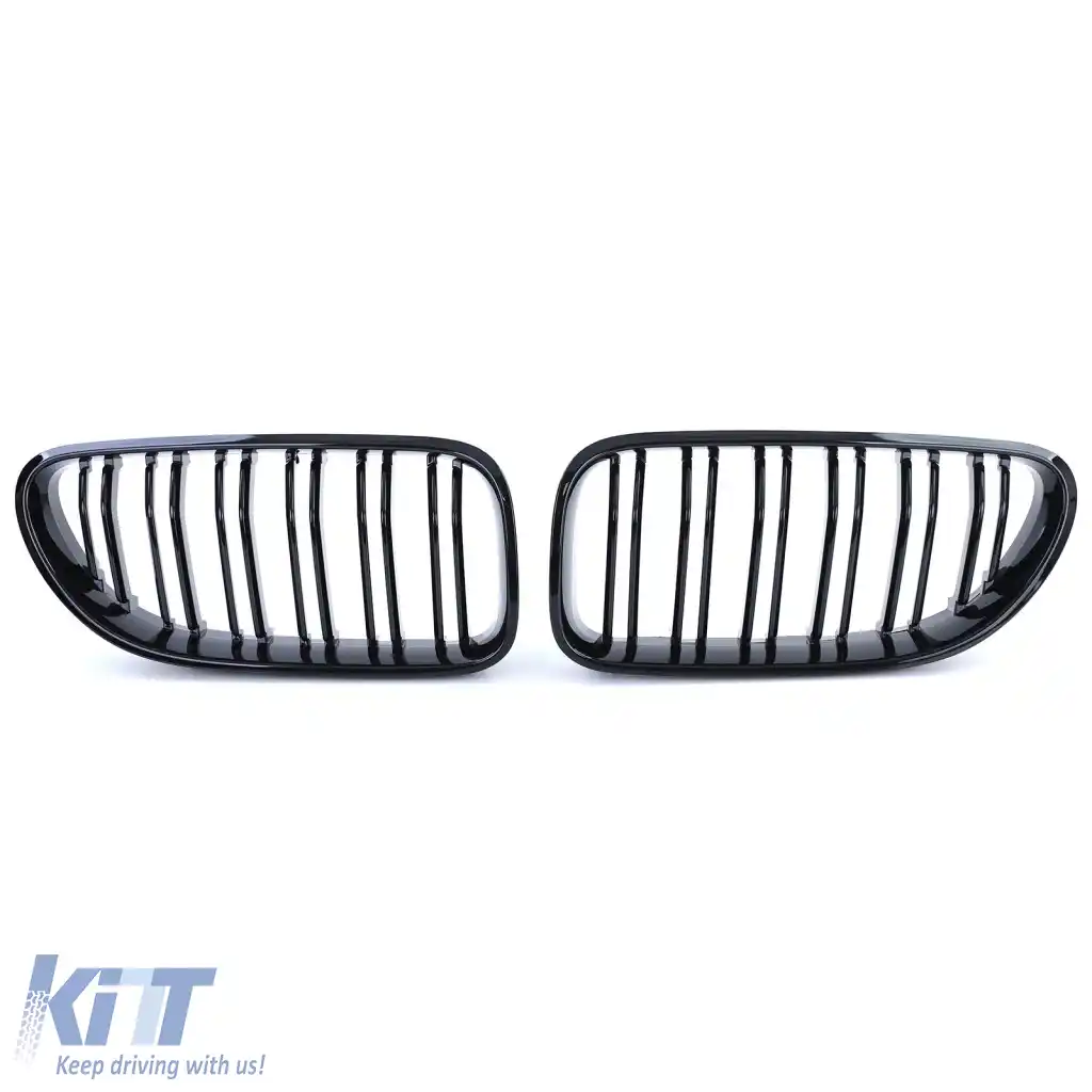 Grilă de performanță sport cu dublu fante, lucioasă, potrivită pentru BMW Seria 6 F06 F12 F13-image-6261708