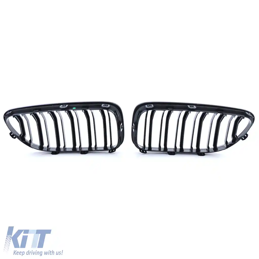 Grilă de performanță sport cu dublu fante, lucioasă, potrivită pentru BMW Seria 6 F06 F12 F13-image-6261709