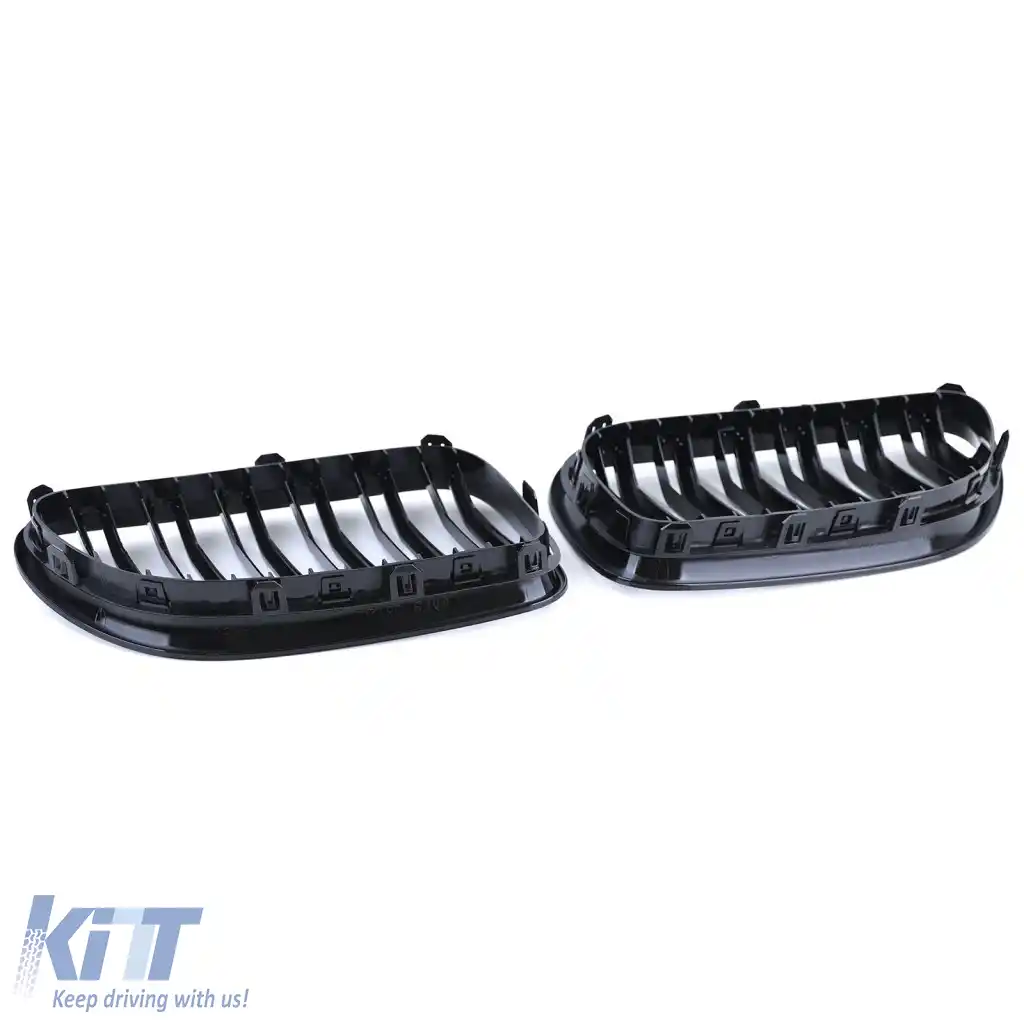 Grilă de performanță sport cu dublu fante, lucioasă, potrivită pentru BMW Seria 6 F06 F12 F13-image-6261710