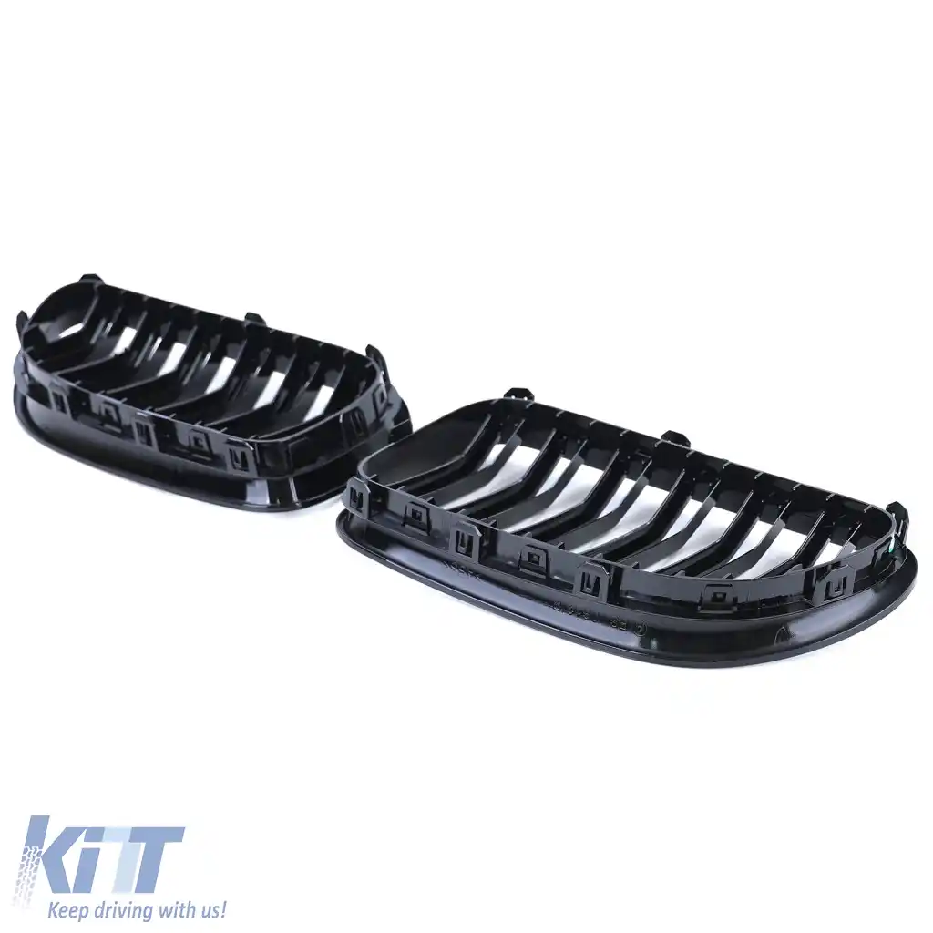 Grilă de performanță sport cu dublu fante, lucioasă, potrivită pentru BMW Seria 6 F06 F12 F13-image-6261711
