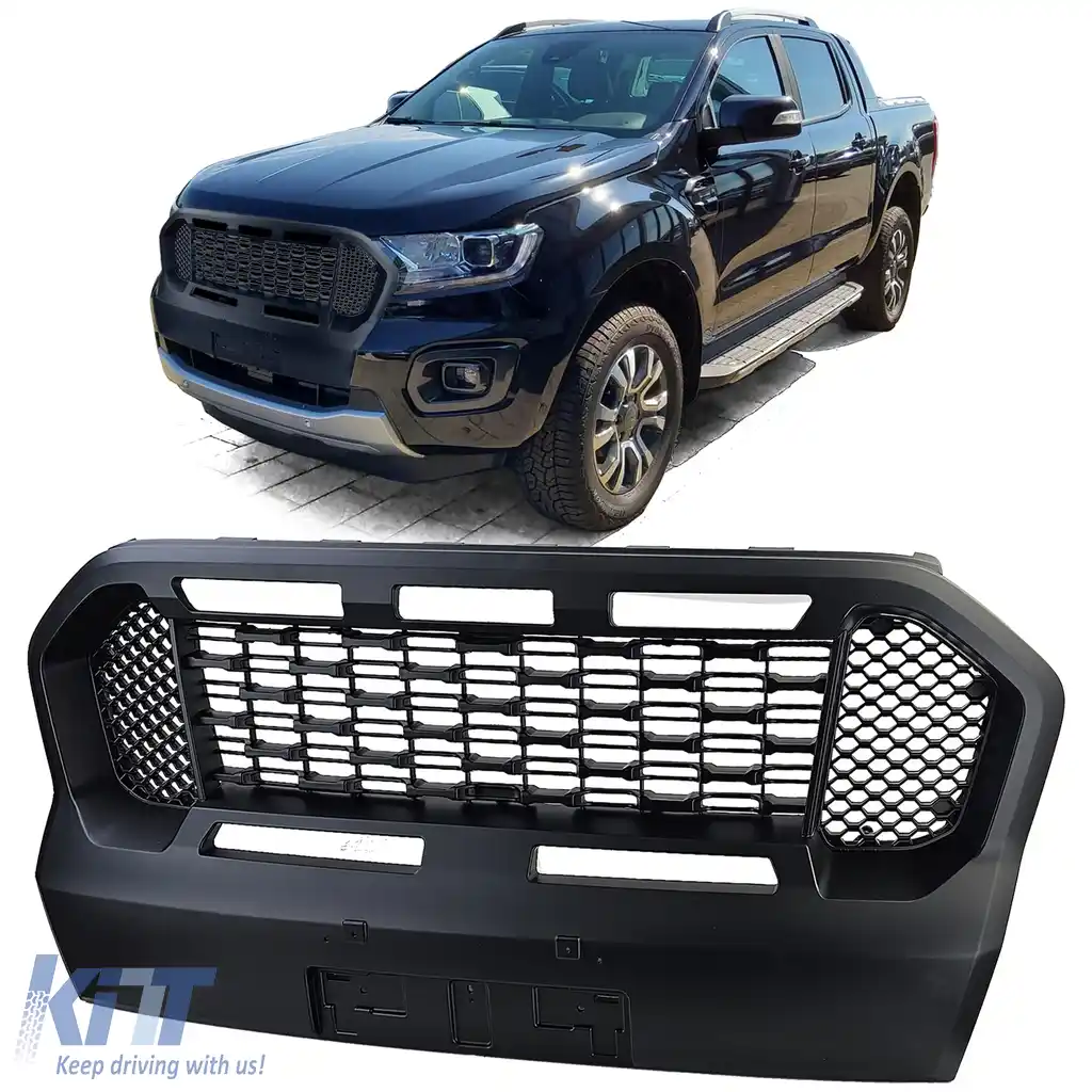 Grilă de performanță tip fagure neagră, potrivită pentru Ford Ranger T8 19-23 2.0 TDCi