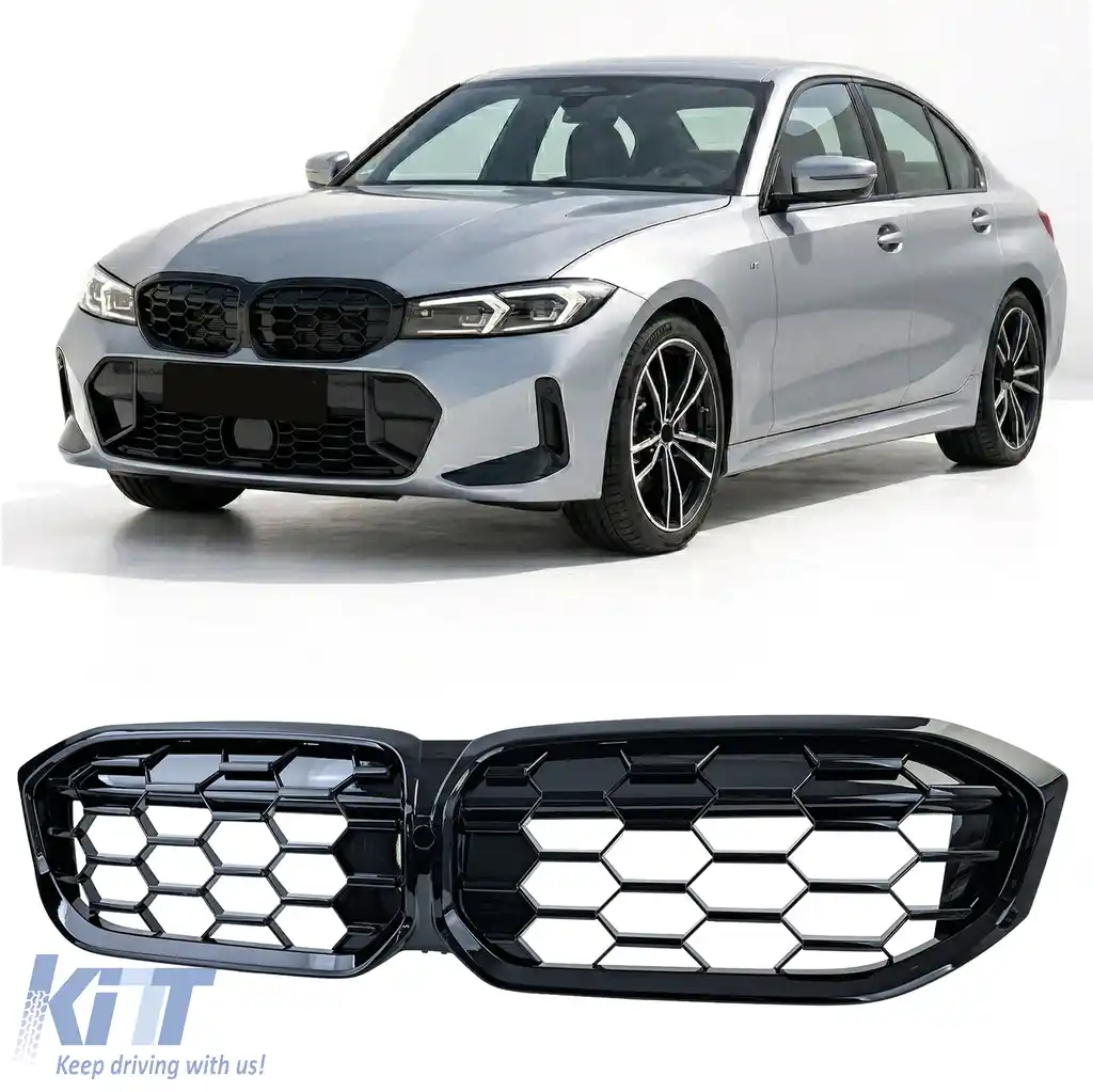 Grilă de performanță tip fagure neagră, potrivită pentru BMW Seria 3 G20 G21 LCI din 2022