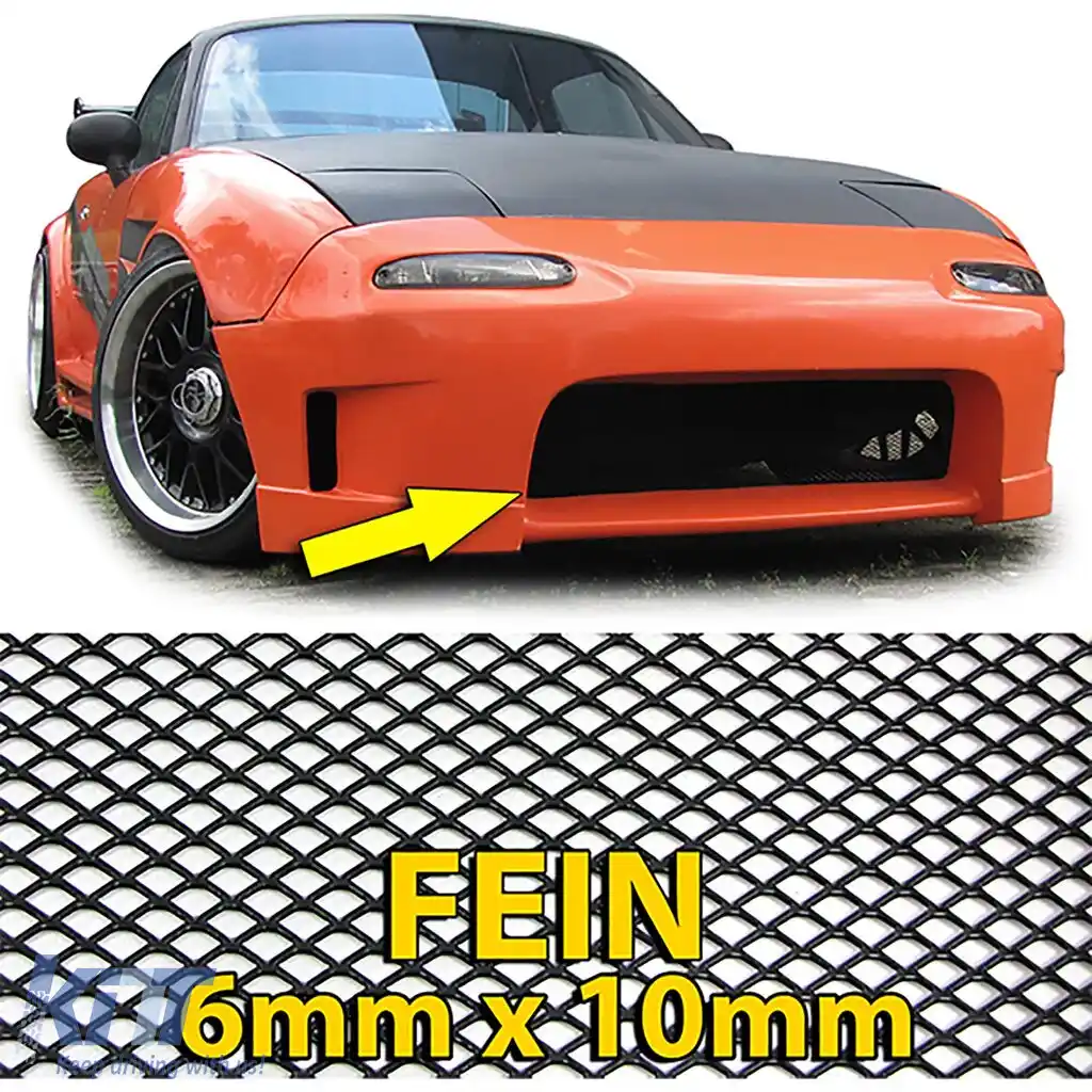 Grilă de racing din plasă de aluminiu, plasă tip fagure, grilă de cursă 135X30cm, neagră, fină