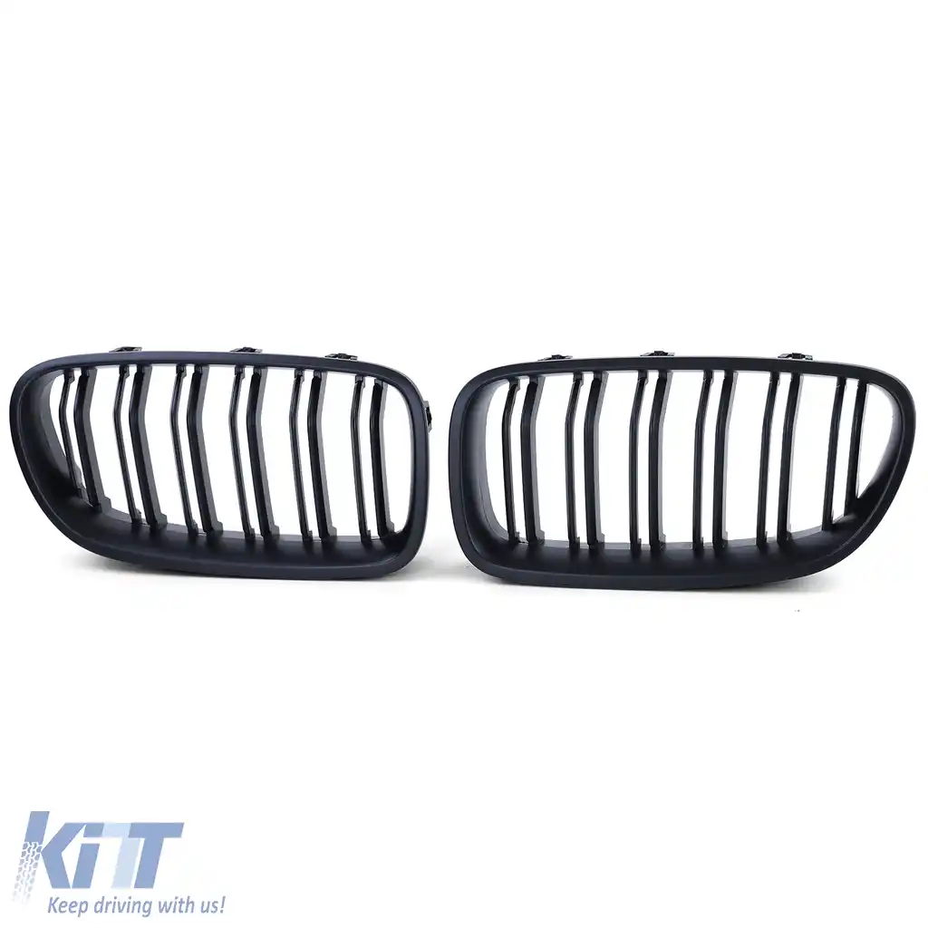 Grilă de rinichi neagră cu fante duble, potrivită pentru BMW Seria 5 F10 F11 2010-2017-image-6201925