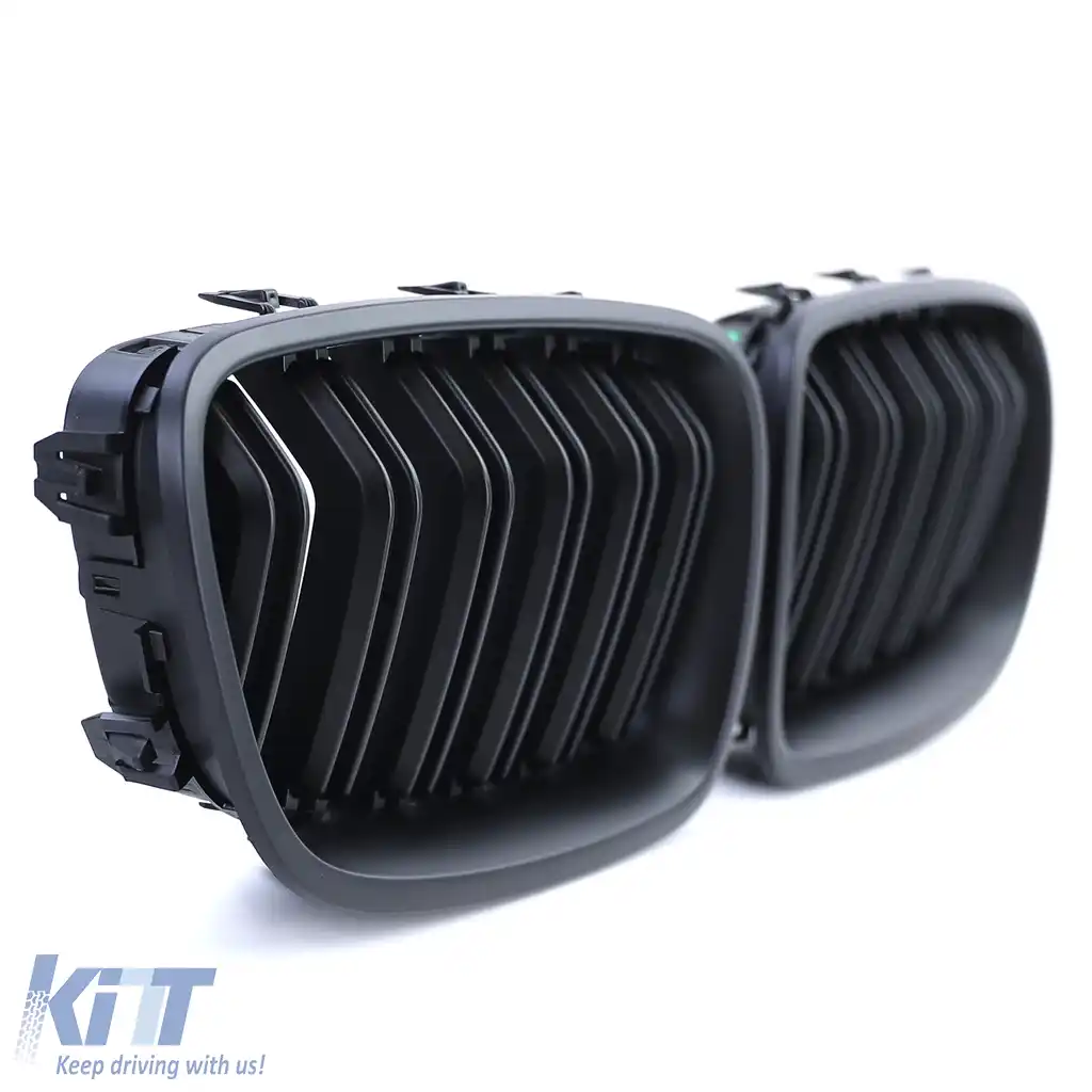 Grilă de rinichi neagră cu fante duble, potrivită pentru BMW Seria 5 F10 F11 2010-2017-image-6201927