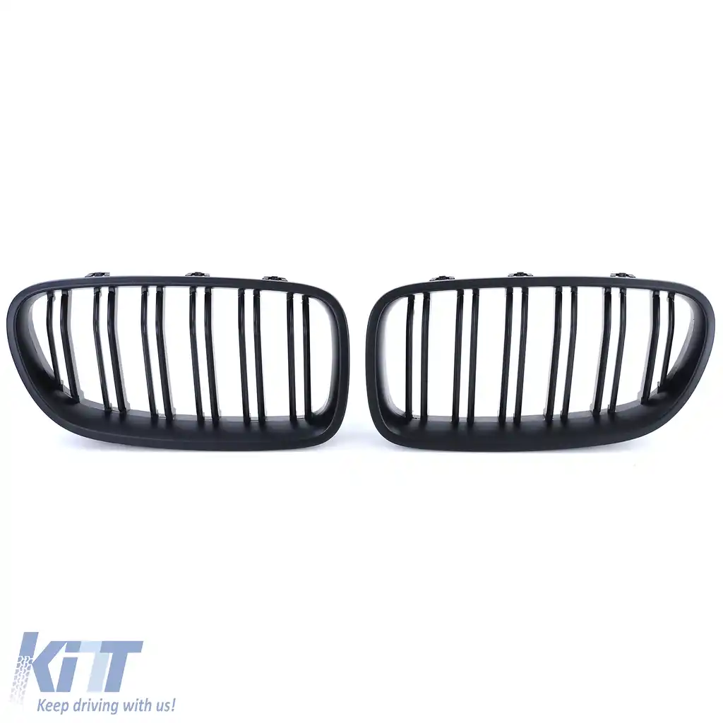 Grilă de rinichi neagră cu fante duble, potrivită pentru BMW Seria 5 F10 F11 2010-2017-image-6201928