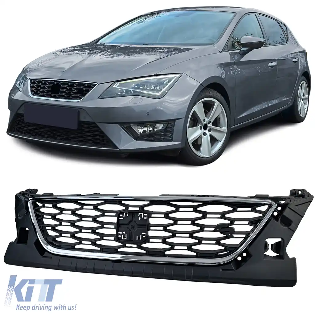 Grilă de upgrade sport cu cadru cromat, potrivită pentru Seat Leon FR 5F 2012-2016