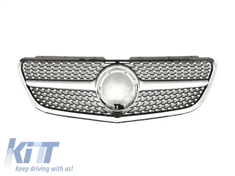 Grilă diamantată crom/gray potrivită pentru Mercedes Vito W447 după 2020