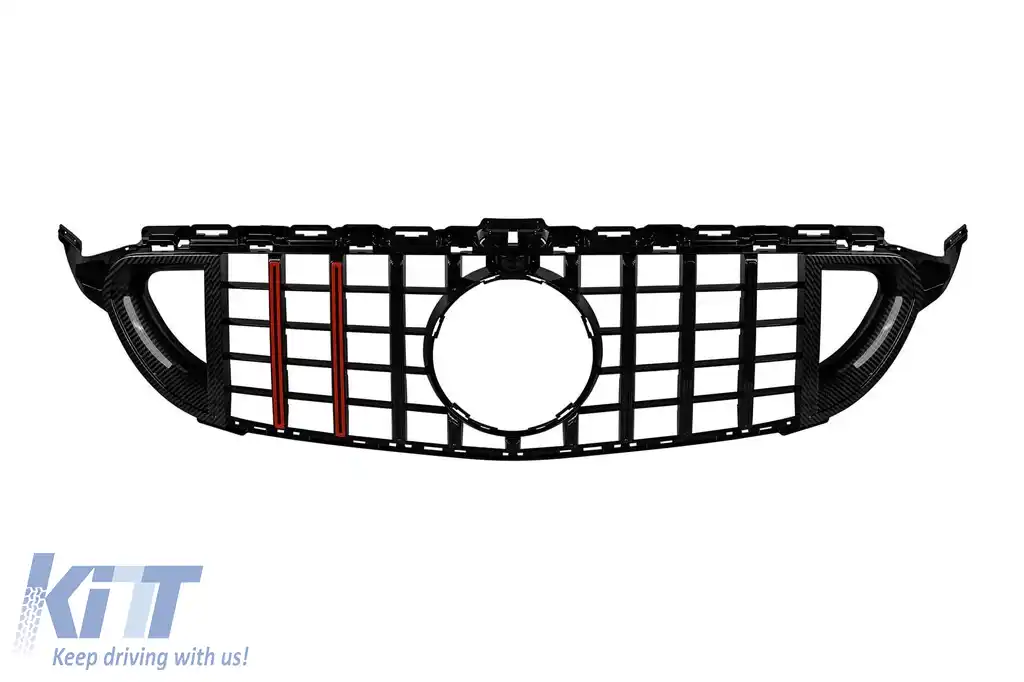 Grilă din carbon tip Brabus potrivită pentru Mercedes C-Class W205, S205 2014-2021
