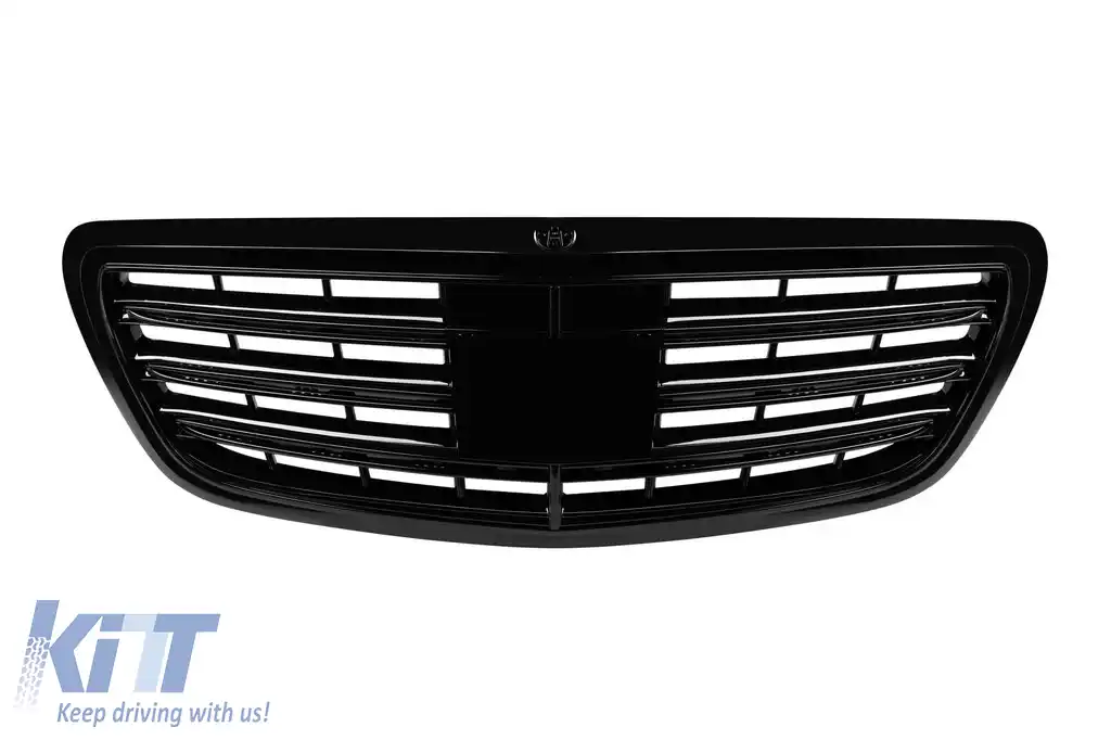 image-68-Grilă din lac negru tip A Design potrivită pentru Mercedes S-Class W222 2013-2020 fără Night Vision