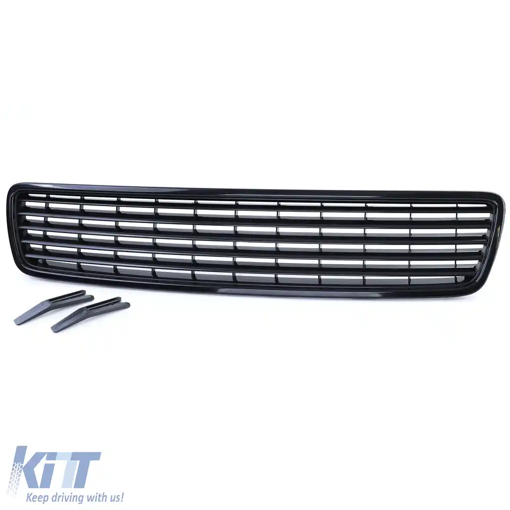 Grilă fără emblemă neagră potrivită pentru Audi A4 B5 94-00-image-6209853