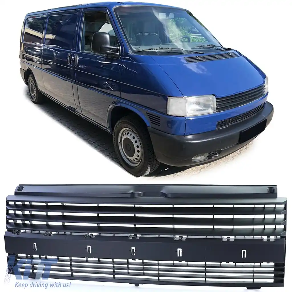 Grilă fără emblema neagră, potrivită pentru VW T4 Transporter Bus 90-03