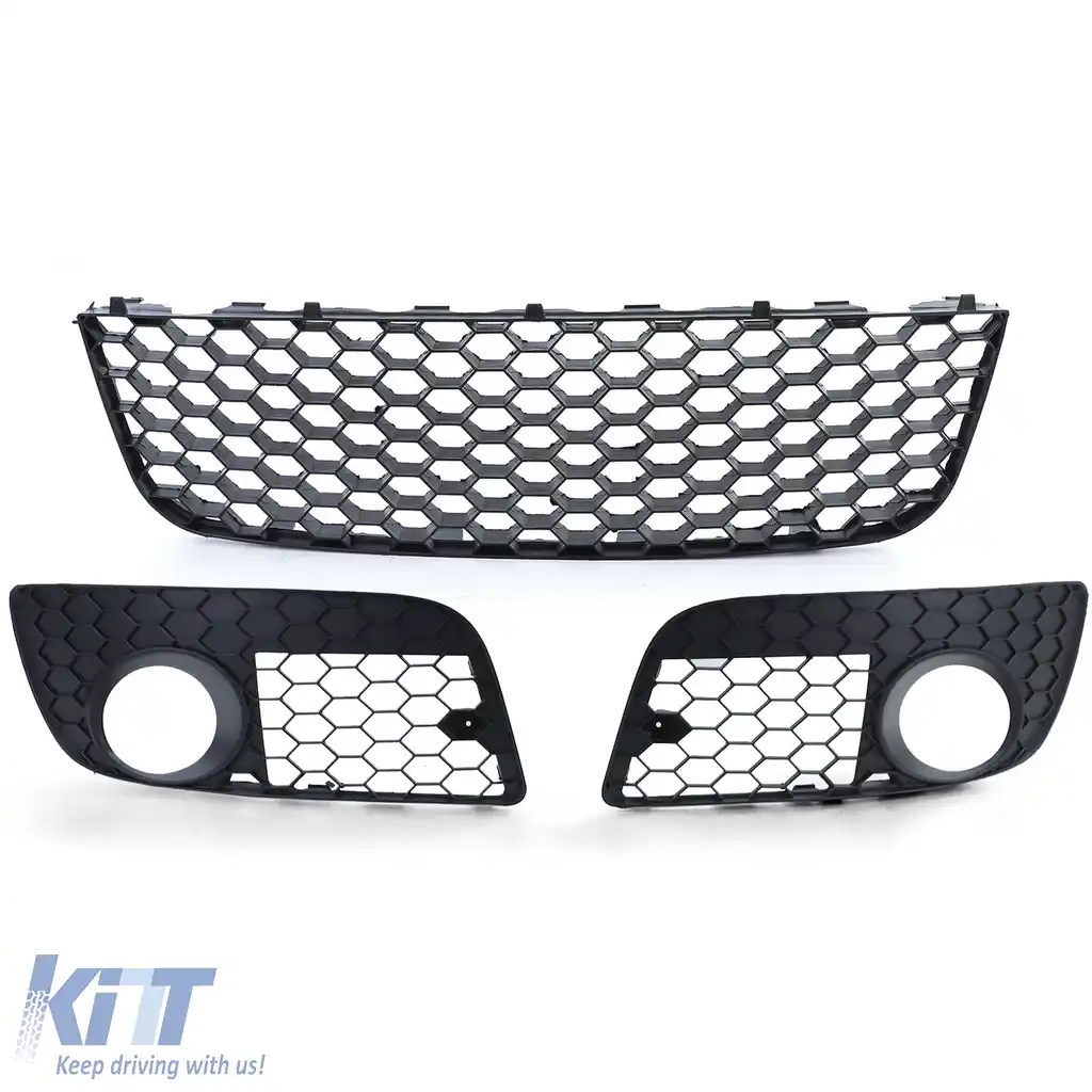 Grilă fără emblema + set grilă de bumper pentru VW Golf 5 GTI 03-09-image-6252297