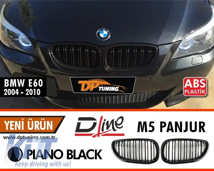 Grilă frontală E60 M5 Negru Pian ABS / 2003-2010