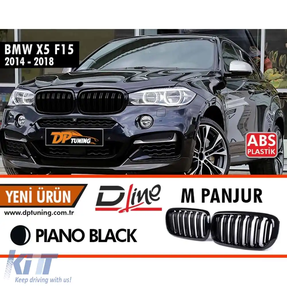 image-19-Grilă frontală F15 X5 M Negru Pian ABS / 2013-2018