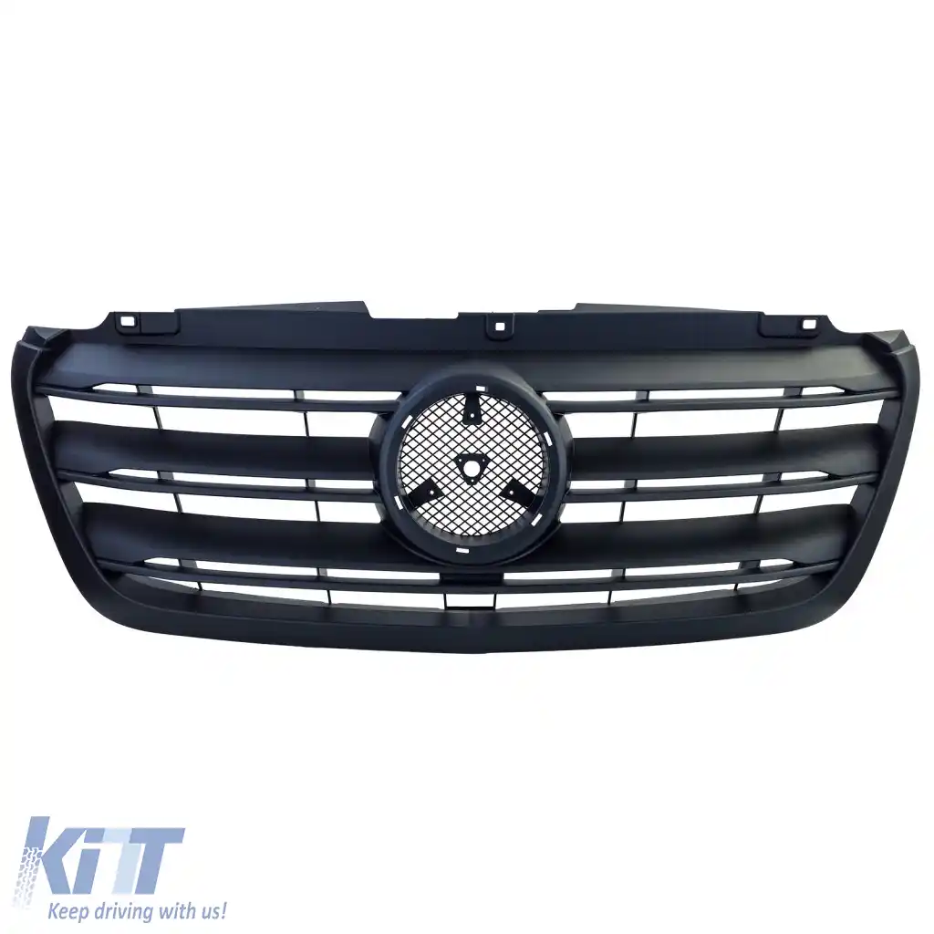Grilă frontală neagră potrivită pentru Mercedes Sprinter W907 W910 2018-2024-image-6327278