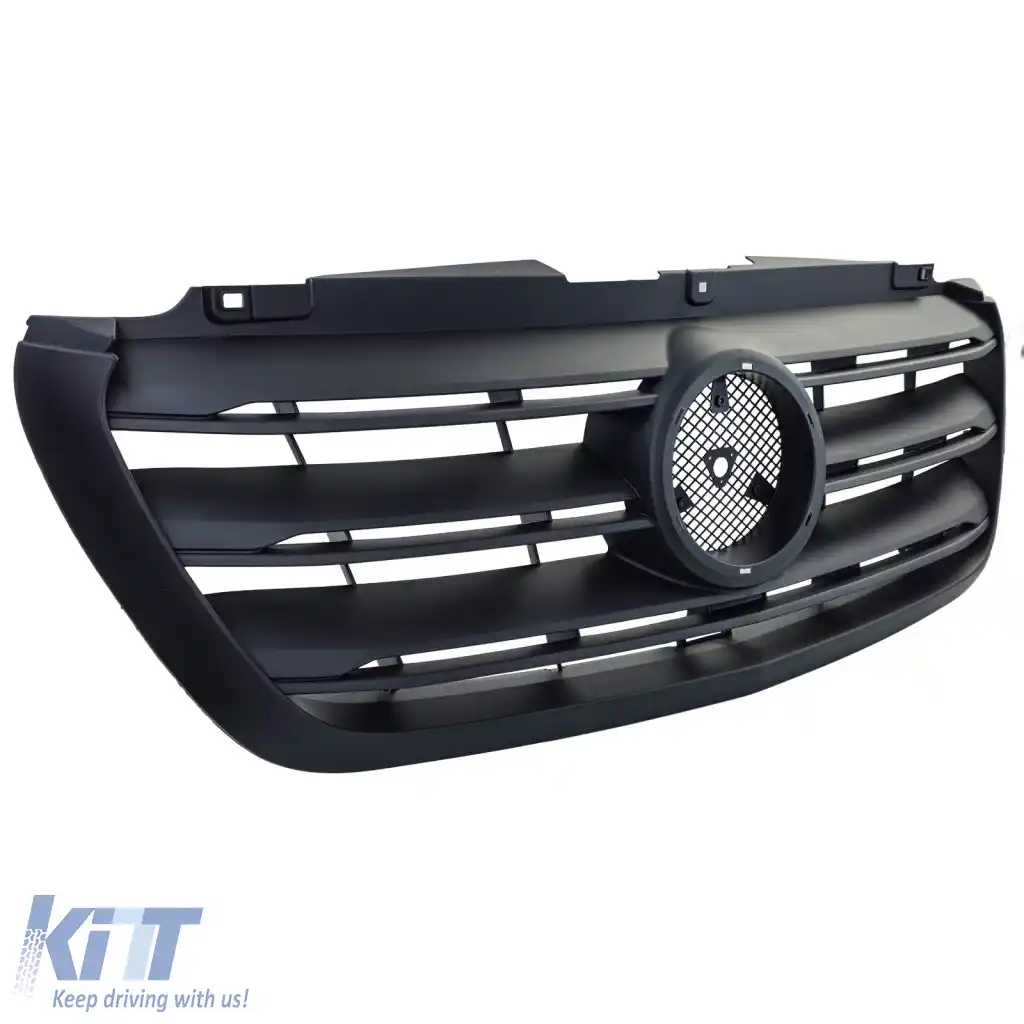Grilă frontală neagră potrivită pentru Mercedes Sprinter W907 W910 2018-2024-image-6327279