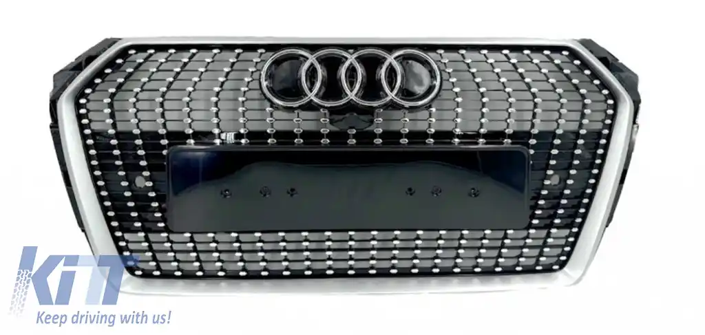 Grilă frontală potrivită pentru Audi A4 B9 2016 - 2019 Design Diamant!-image-6326360