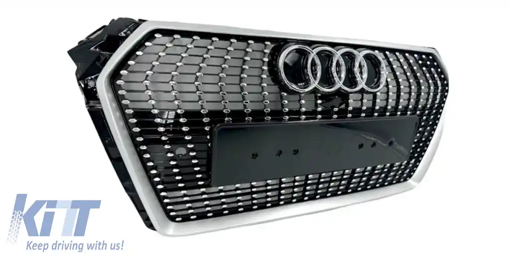Grilă frontală potrivită pentru Audi A4 B9 2016 - 2019 Design Diamant!-image-6326361