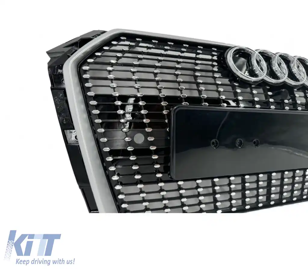 Grilă frontală potrivită pentru Audi A4 B9 2016 - 2019 Design Diamant!-image-6326363