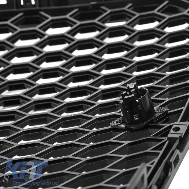 Grilă frontală potrivită pentru Audi A5 11-16 8T/8F RS-Look cu fagure lucios negru 1 buc.-image-6311418