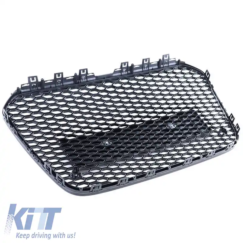 Grilă frontală potrivită pentru Audi A6 4G C7 11-15 RS6 Look cu fagure lucios negru 1 buc.-image-6301813