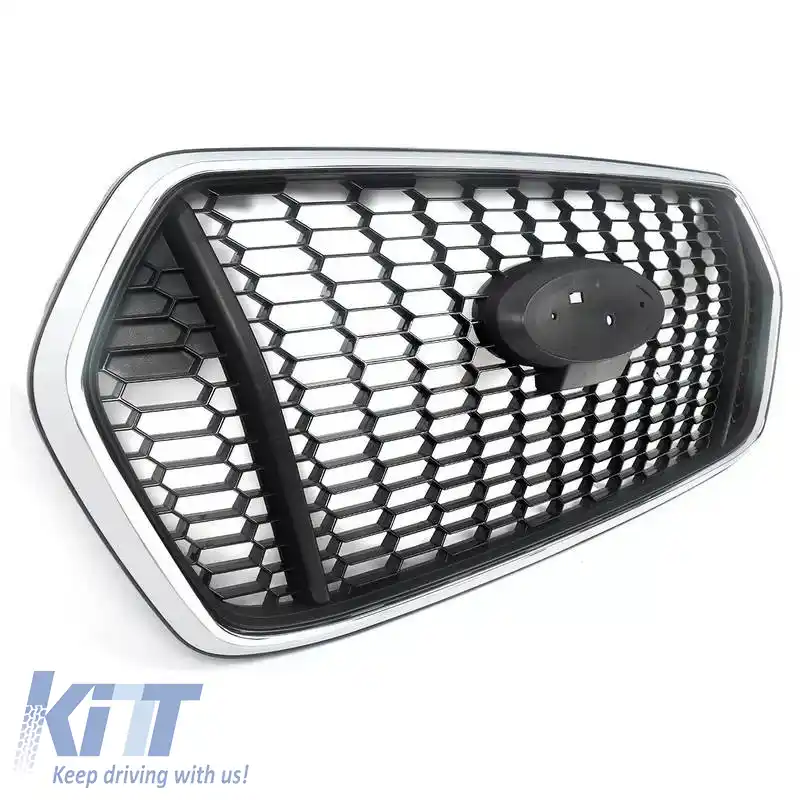Grilă frontală potrivită pentru Ford Transit 2020-2022 RS Look fagure negru cu crom 1buc.-image-6315831