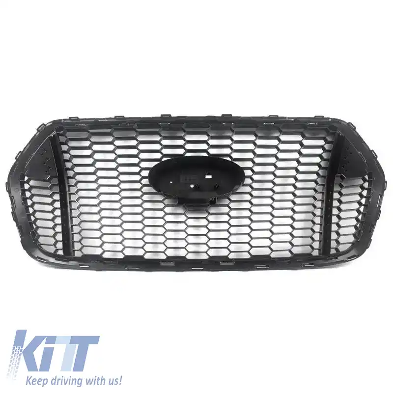 Grilă frontală potrivită pentru Ford Transit 2020-2022 RS Look fagure negru cu crom 1buc.-image-6315833