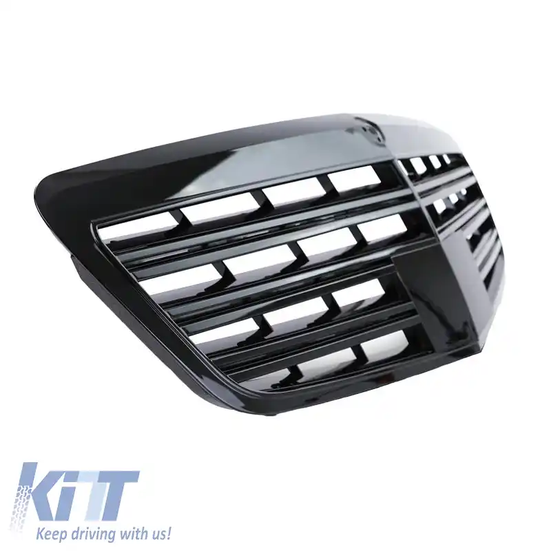 Grilă frontală potrivită pentru Mercedes-Benz S-Class W221 09-13 S63 S65 Aspect Design Negru Lucios 1pc-image-6294960