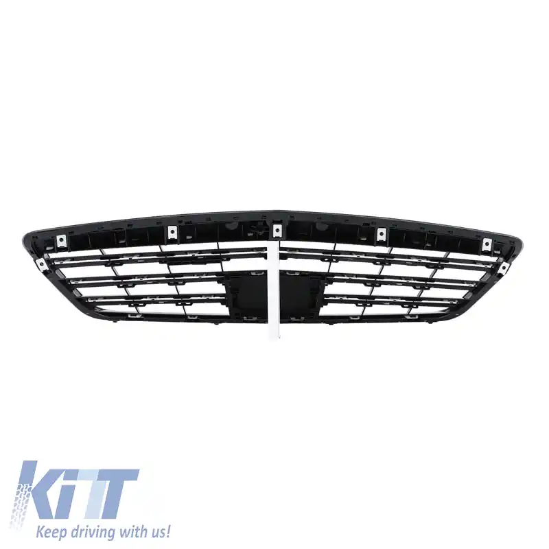 Grilă frontală potrivită pentru Mercedes-Benz S-Class W221 09-13 S63 S65 Aspect Design Negru Lucios 1pc-image-6294963