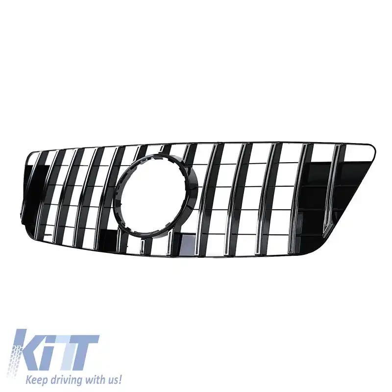 Grilă frontală potrivită pentru Mercedes-Benz ML-Class W164 08-11 GT A Design Panamericana Look Negru/Chrom 1 Pc-image-6295967