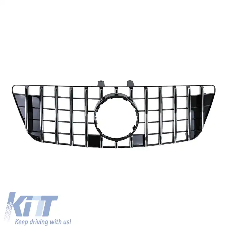 Grilă frontală potrivită pentru Mercedes-Benz ML-Class W164 08-11 GT A Design Panamericana Look Negru/Chrom 1 Pc-image-6295969