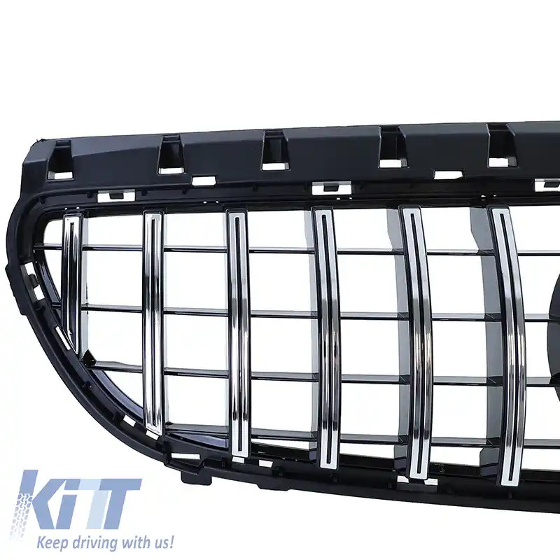 Grilă frontală potrivită pentru Mercedes-Benz B-Class W246 14-18 GT A Design Panamericana Look Negru/Chrome 1 Pc-image-6309057