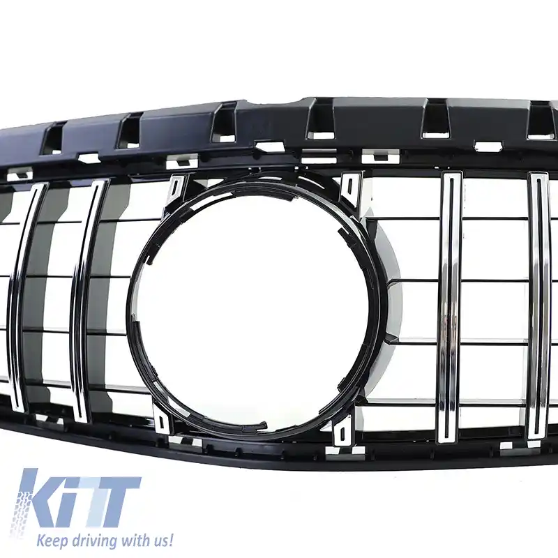 Grilă frontală potrivită pentru Mercedes-Benz B-Class W246 14-18 GT A Design Panamericana Look Negru/Chrome 1 Pc-image-6310113